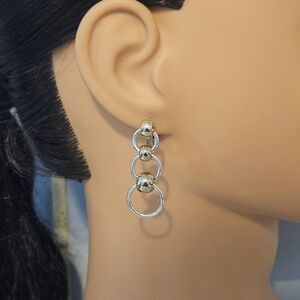 Vintage JJG Gold and Silver Earrings